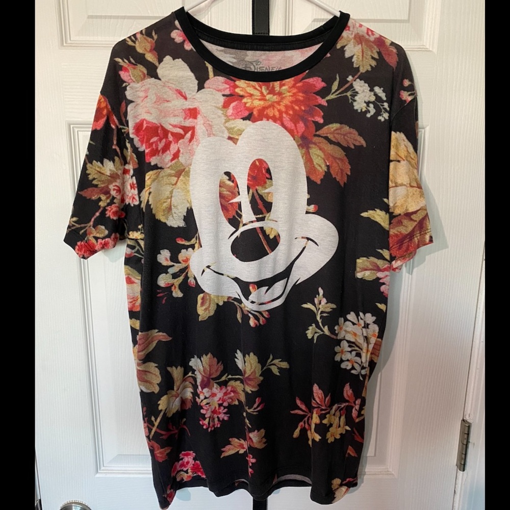 Disney by Neff floral Mickey head T-Shirt